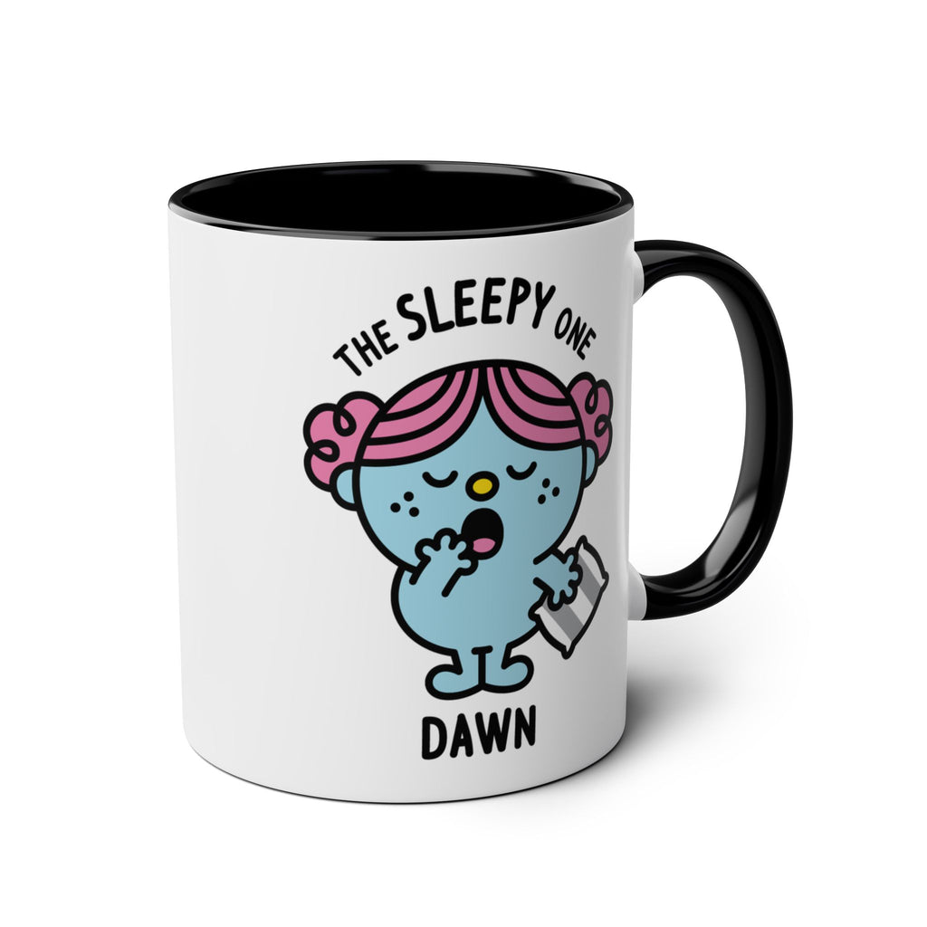 The Sleepy One - Adorable Personalised Coffee Mug Black Accent