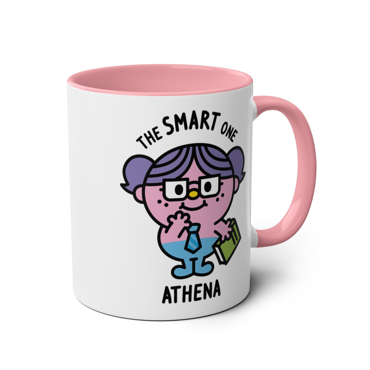 The Smart One - Adorable Personalised Coffee Mug Pink Accent