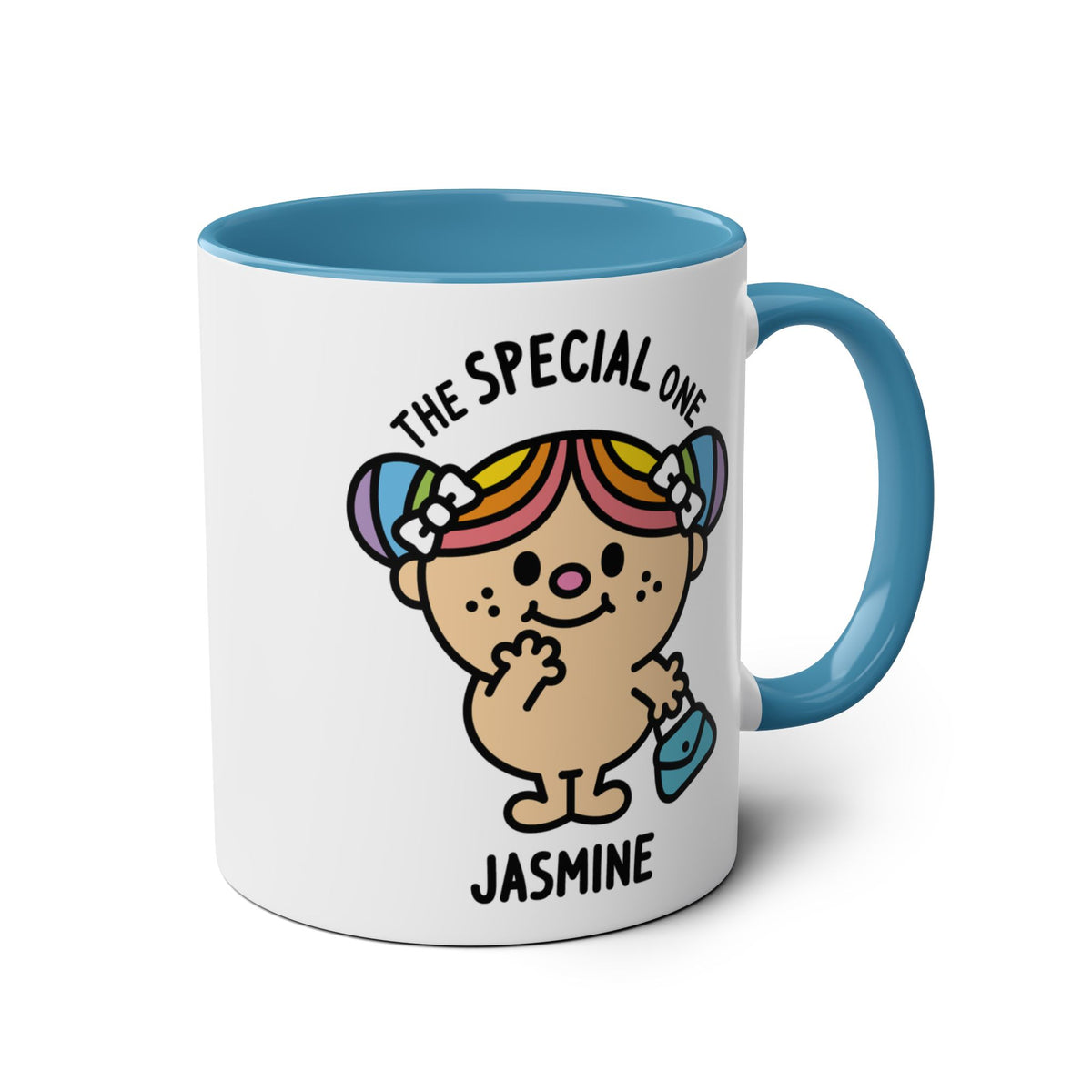 The Special One - Adorable Personalised Coffee Mug White Blue Accent