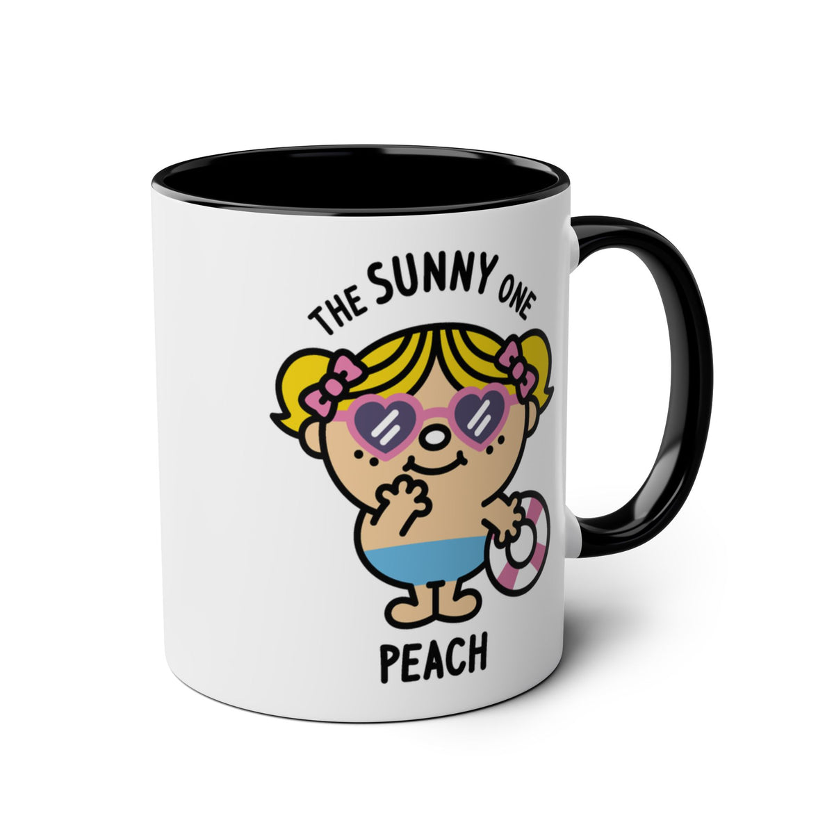 The Sunny One - Adorable Personalised Coffee Mug Black Accent