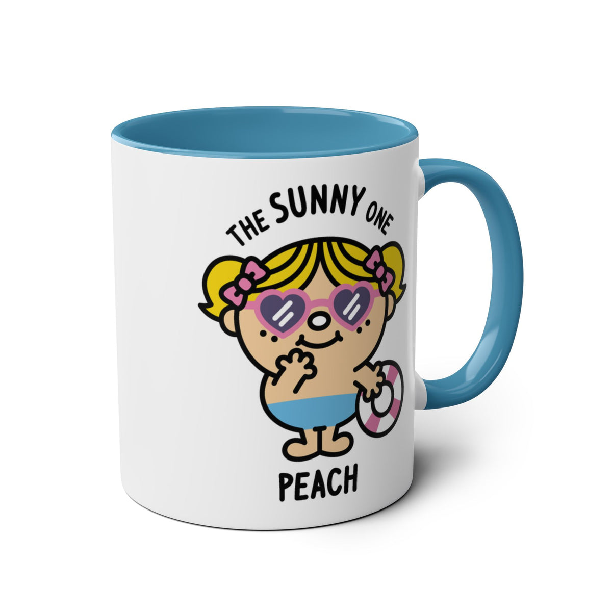 The Sunny One - Adorable Personalised Coffee Mug Blue Accent