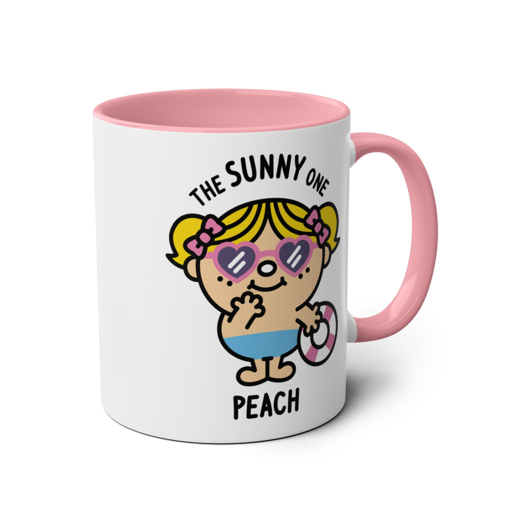 The Sunny One - Adorable Personalised Coffee Mug Pink Accent