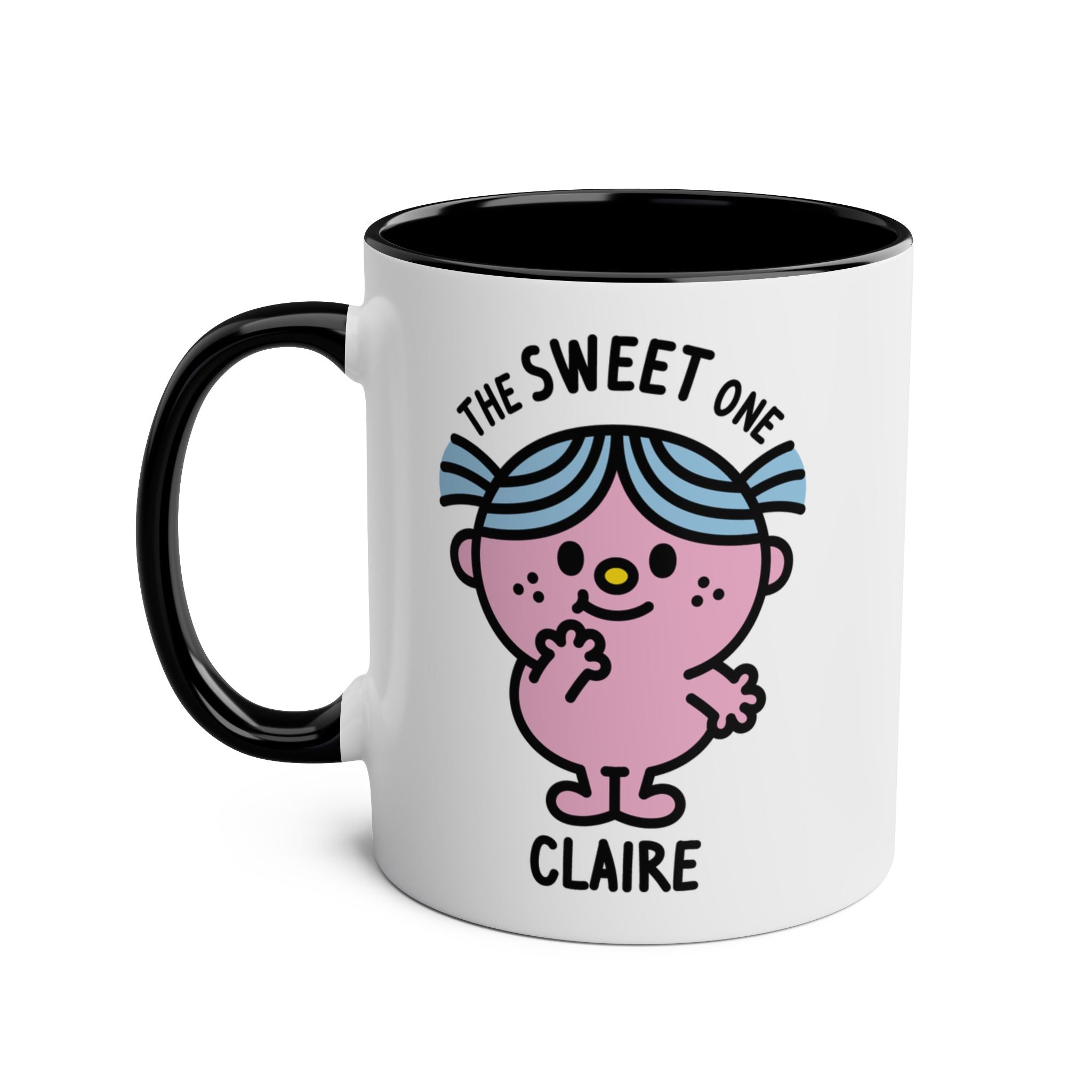 The Sweet One - 11oz Personalised Character Gift Mug Black