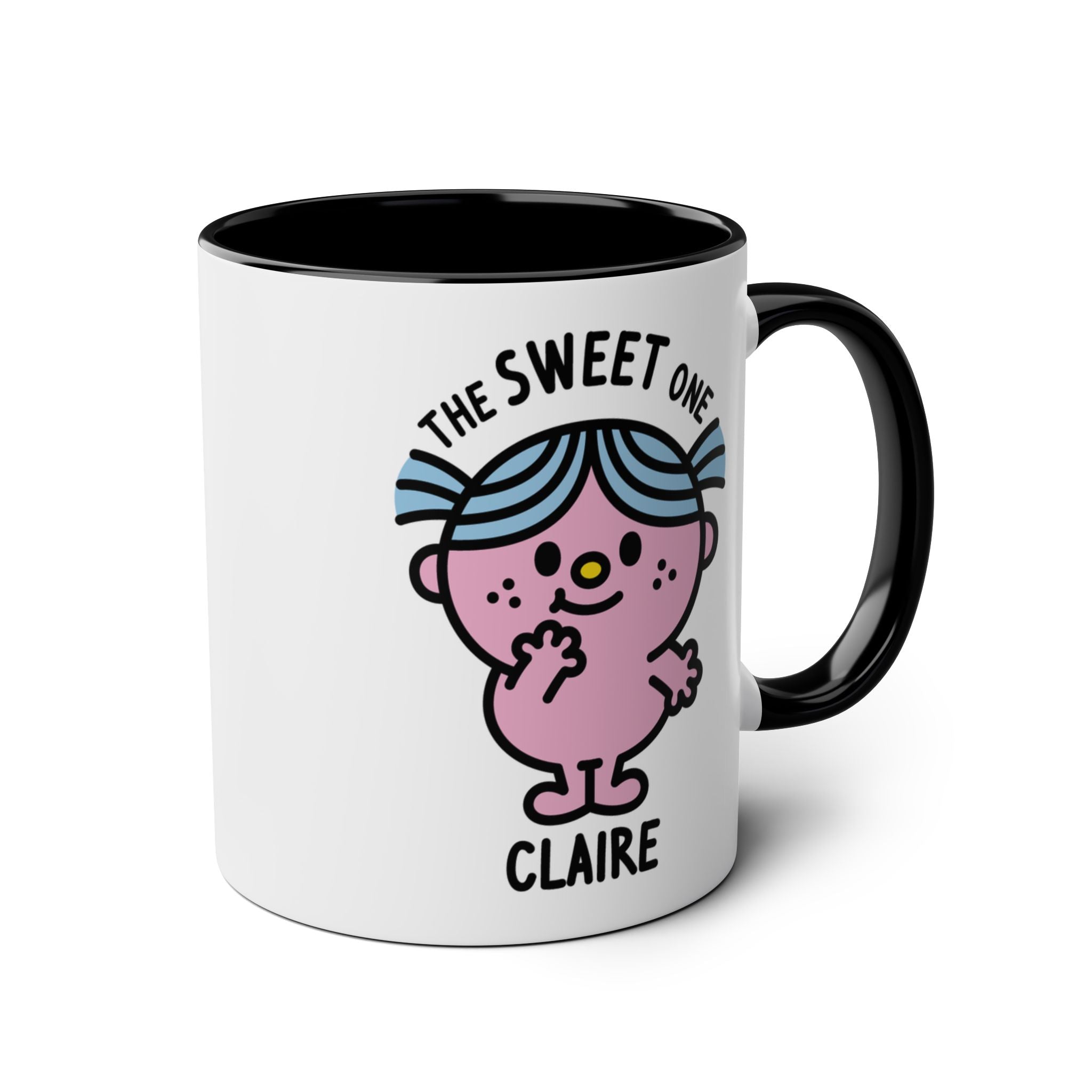 The Sweet One - 11oz Personalised Character Gift Mug Black Accent