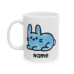 Minimal Doodle Bunny - Personalised Name Mug