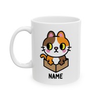 Cute Calico Kitty - Custom Coffee Mug