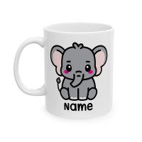 Kawaii Baby Elephant - Custom Coffee Mug