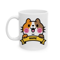 Kawaii Calico Kitty - Custom Coffee Mug
